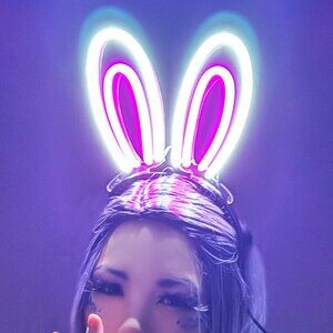 NEW - Electric Bunny Ear LED Light Up Headband